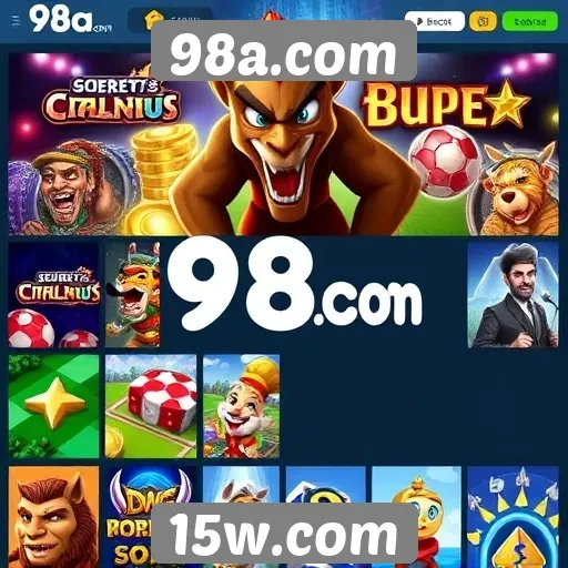 Variedade de jogos disponíveis na plataforma 98a.com